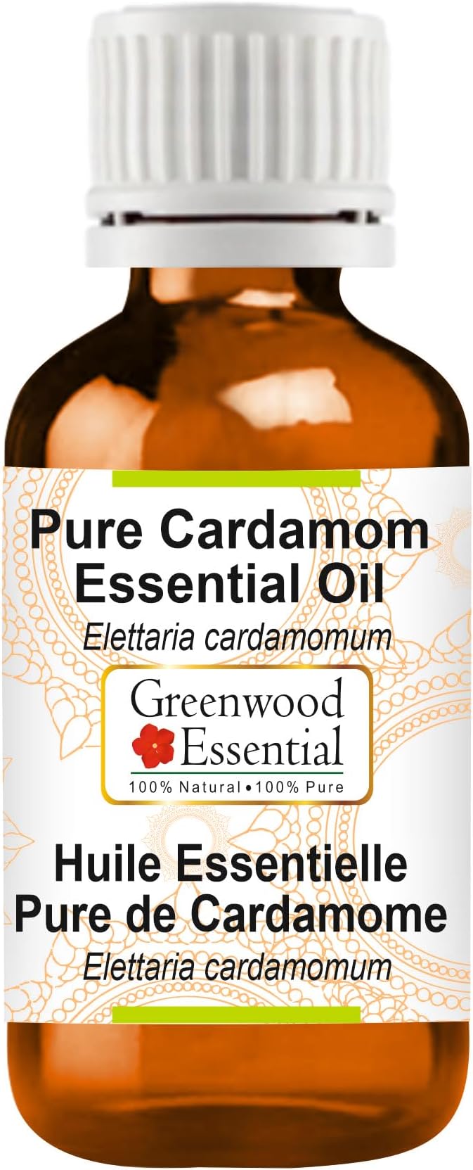 Greenwood Essential Pure Cardamom Essential Oil (Elettaria cardamomum) Steam Distilled 5ml (0.16 oz)
