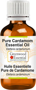 Greenwood Essential Pure Cardamom Essential Oil (Elettaria cardamomum) Steam Distilled 5ml (0.16 oz)