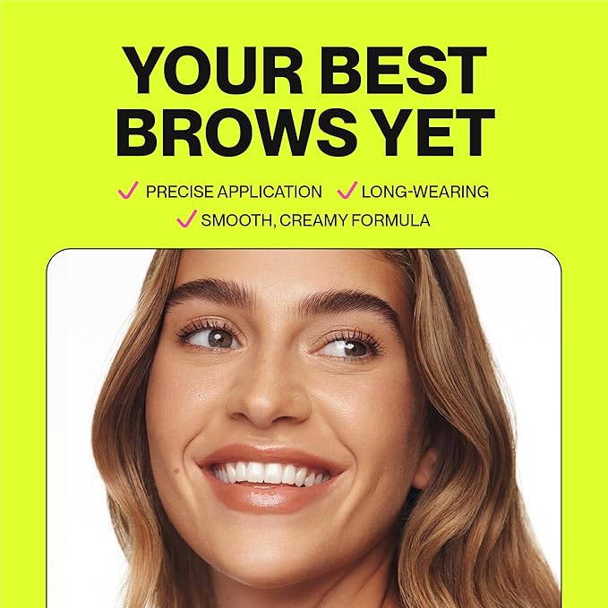 Brow Pencil - Fine Tip, Smooth & Creamy, Long Wearing, Water Resistant - Buildable Looks From Natural to Bold Eyebrows - Vegan & Cruelty Free Women's Beauty, Eyebrow Filler Makeup (Blonde)
