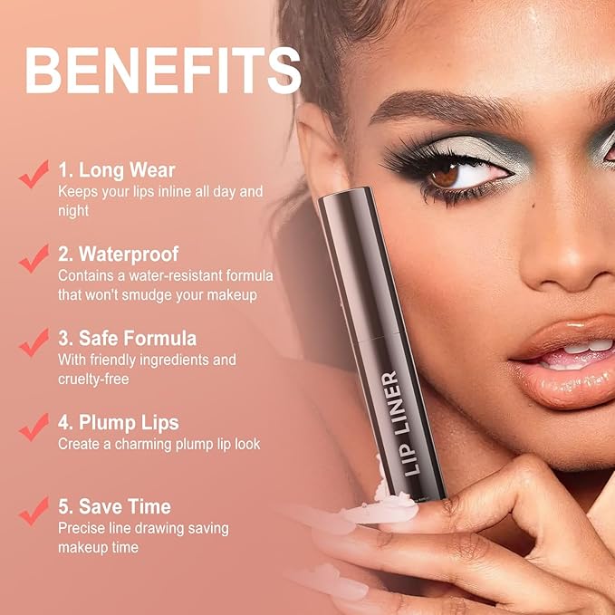 OETUIOW Lip Tint Stain Peel Off - Waterproof Lip Liner Stain, Moisturizing Long-Lasting Lip Stain, Create A Natural Lip Color, Enhancing Complexion for All Skin Types (Rose, 0.12 Fl Oz (Pack of 1))
