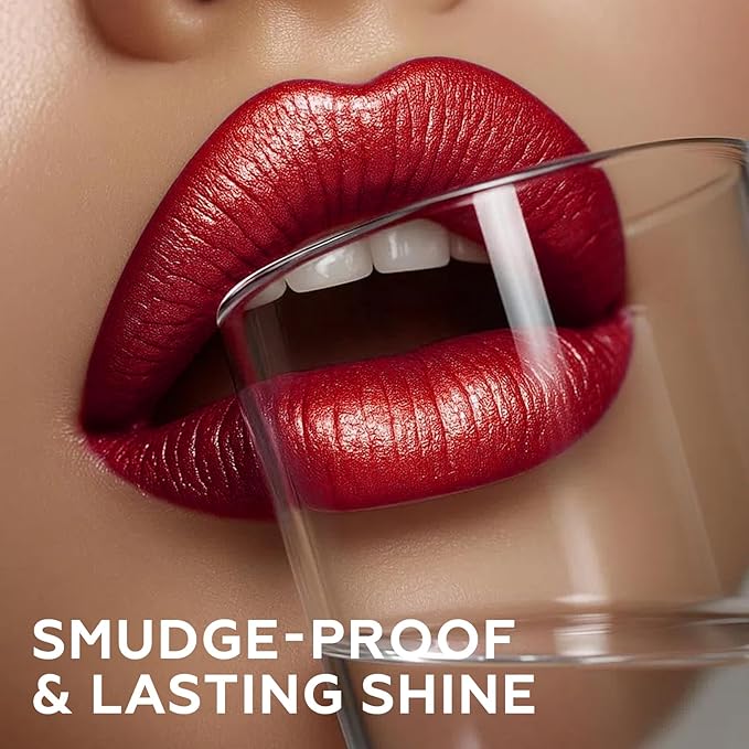 FOCALLURE Metallic Liquid Lipstick,Non Stick Cup Lip Gloss,High Impact Lip Color with Transfer-proof Wear,Long Lasting & Waterproof Lipstick Makeup for Women,After Heat