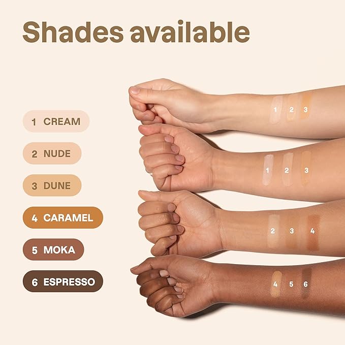 ATTITUDE Oceanly Light Coverage Under Eye Concealer Stick, Titanium Dioxide-Free, EWG Verified, Plastic-Free, Vegan & Cruelty-free Makeup, Moka, 0.2 Ounces