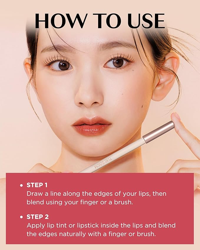 THESAEM Cover Perfection Lip Pencil - Slim, Easy-Blend & Overlip Makeup, Creamy Matte Lip Liner, Long-Lasting with Built-In Sharpener (01 Near)