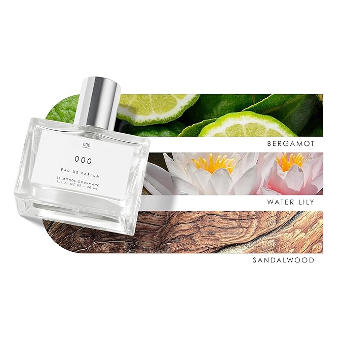 Le Monde Gourmand 000 Eau de Parfum - 1 fl oz (30 ml) - Sandalwood, Bergamot, Water Lily Perfume Notes