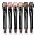 Pink Eyeshadow Stick Makeup 6PCS Set, Light Metallic Shimmer Cream Eye Shadow Eyeliner Brightener Pencil Crayon - PINK OCEAN