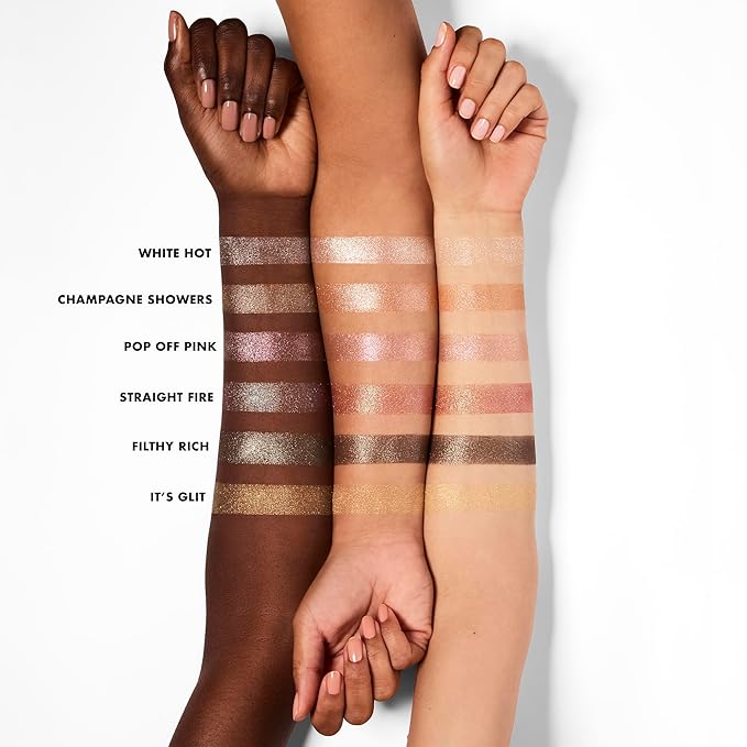 e.l.f. Fine As Fleck Glitter Eyeshadow, Long-Lasting Sheer Eye Makeup With A Shimmer Finish, Smooth Formula, Vegan & Cruelty-Free, Champagne Showers