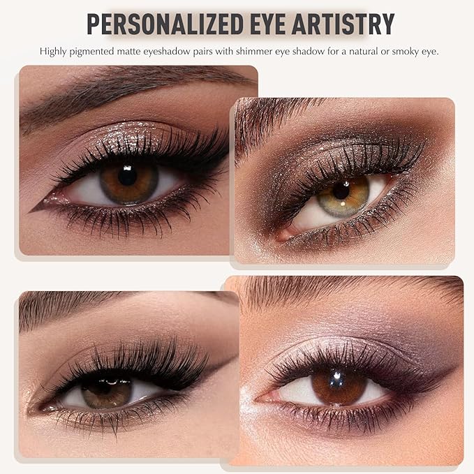 Matte Eyeshadow Stick, Dark Rose Brown Cream Eye Shadow Long-Lasting Crease-Proof Eyeliner Pencil High Pigmented Neutral Highlighter Makeup Crayon with Blending Brush & Built-in Sharpener