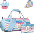 Birthday Gifts for 8 Year Old Girl, Girls Travel Duffel Bag, Kids Initial Overnight Bags with Shoe Compartment, Initial Duffle Bag with Makeup Pouch, Cheer Up Gift (Letter O)