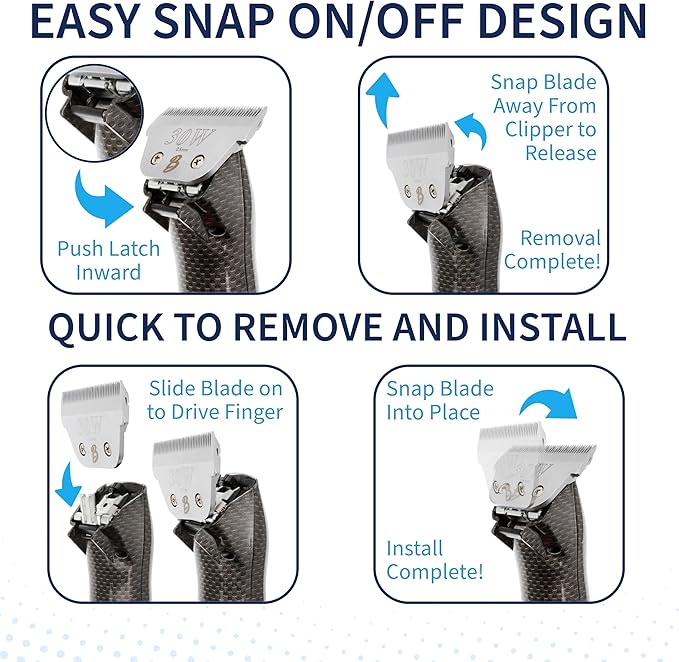 Skip Tooth 7 Wide Blade Dog Grooming Cuts Length 1/8" - 3.2mm Japanese Carbon Steel 7 Skip Tooth Blade Dog Grooming | 7W Clipper Blade (B7W)