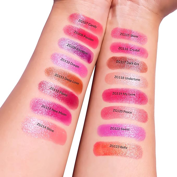 Nude Pink Lipstick Moisturizing for Women Shimmer Tinted Lip Balm Hydrating Nourishing Lip Gloss Vegan& Cruelty Free Lip Makeup, ZG114 New Moon