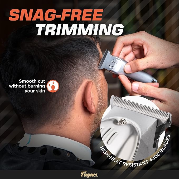 Fagaci Professional Thinning Shears & Hair Trimmer Set 6" Extremely Sharp, 440C Steel Thinning Scissors Extremely Sharp, Hair Scissors & Hair Edger T-Blades