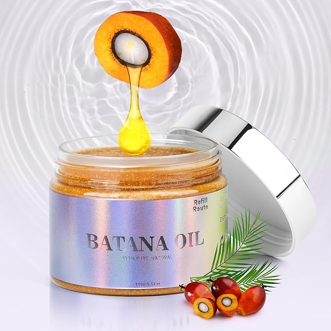 Batana Oil for Hair Growth Dr Sebi Organic – 100% Natural & Chemical-Free – Aceite De Batana-Scalp Moisturizer, Hair Loss Treatment Hair Oil Mask for Thicker, Healthier Hair – 5.64 oz