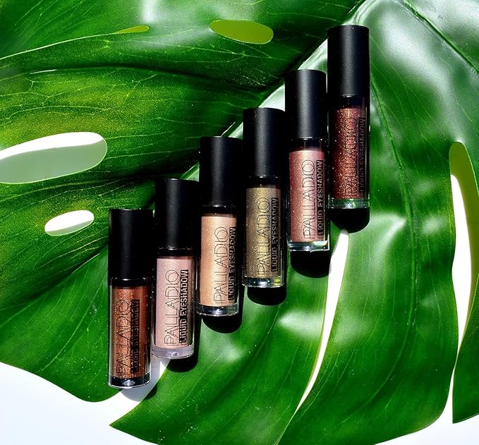 Palladio Liquid Eyeshadow, creamy shimmery formula that instantly adheres to the eyelid with flexible applicator wand for over 8 hours of smudge and crease-proof wear (Tiger Eye)