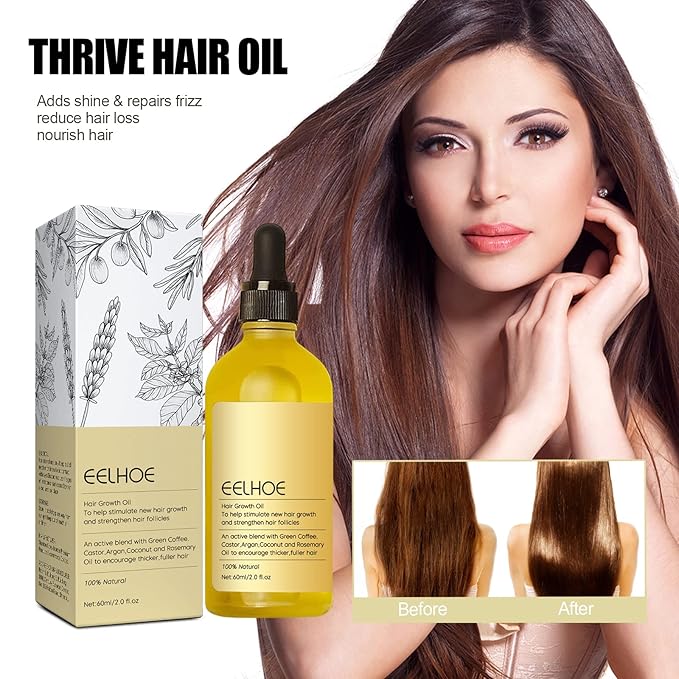 120ML Natural Hair Growth, Rosemary Oil for Hair Growth Organic, Rosemary Oil for Dry Damaged Hair and Growth Thin Hair （2PCS）