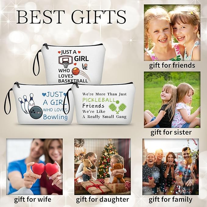 Girls Basketball Bag - Make Up Bag for Teens, Basketball Gifts for Women