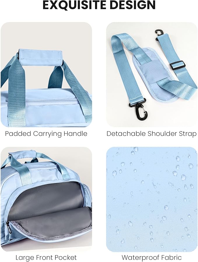 Teen Girl Gifts Trendy Stuff, Initial Gym Bags with Shoe Compartment, Dance Bag for Girls, Monogram Kid Overnight Bags, Travel Duffle Tote-Perfect for Ballet Sport Gymnastics (Letter Q)