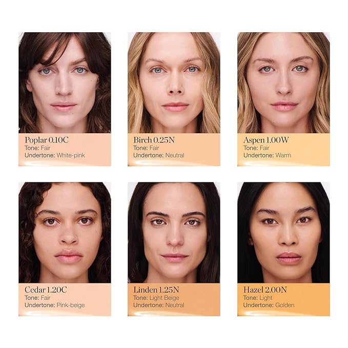Ogee Complexion Perfecting Liquid Foundation - Lightweight Tinted Moisturizer For Face (Linden 1.25N - Light Beige, Neutral Undertone) - with Vitamin C & Jojoba Oil - Certified Organic & Made in USA