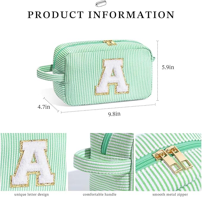 YOOLIFE Teacher Appreciation Gifts - Personalized Monogram Makeup Bags for Women