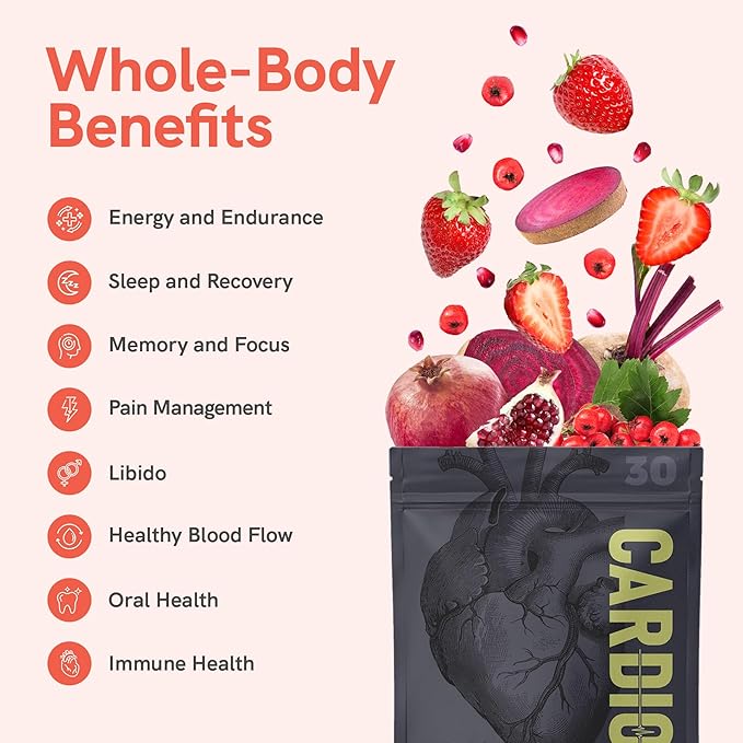 Cardio Miracle Nitric Oxide Supplement with Super Beets 60 Servings - Beet Root Powder with L-Arginine to Support Circulation, Blood Flow, Energy, Endurance, Stamina & Heart Health for Men and Women