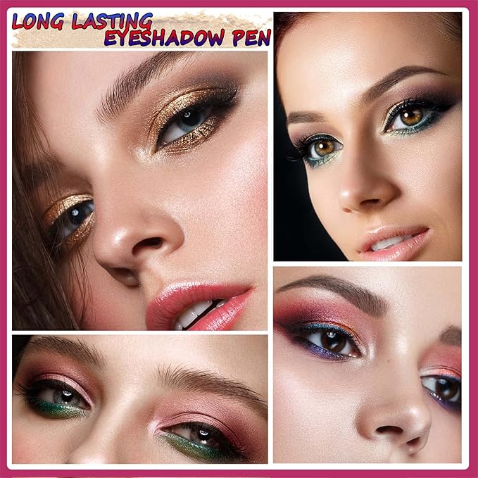 White Eyeshadow Stick white Eyeliner Pencil Makeup Cream Shimmer Smooth Glitter Eyeshadow Pencil Base Primer Hypoallergenic Waterproof Long Lasting Eye Shadow Highlighter Stick 01