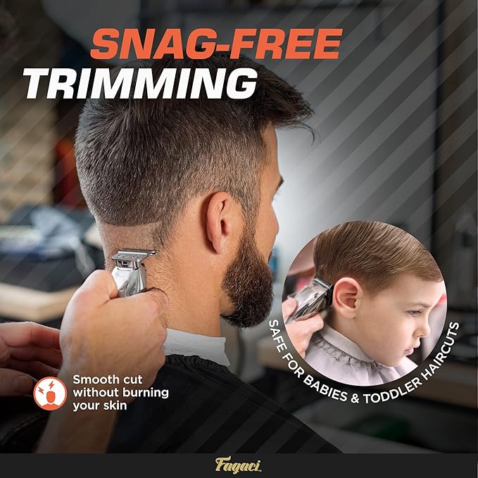 Fagaci Professional Hair Clippers for Men and Neck Duster Set, Barber Clippers for Hair Cutting, Cordless Hair Clippers and Trimmers Set, Maquina de Cortar Cabello, Haircut Barber Kit