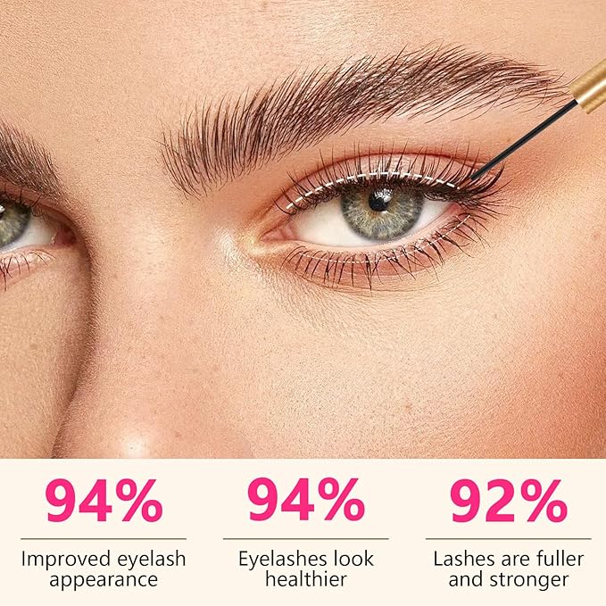 Lash Enhancing Serum, Women's Advanced Cosmetics, Eyelash Growth Serum, Promote Longer, Fuller, and Denser Eyelashes, Fast and Effective (Gold, 0.1 Fl Oz (Pack of 1))