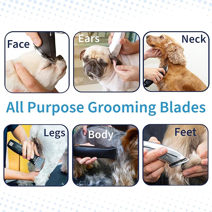 Detachable A Series Wide 40 Blade Dog Grooming Clipper Blades Cuts Length 1/100" 0.25mm Japanese High Carbon Steel Dog Grooming Clipper Replacement Blade | Compatible A5 Series(B40W)