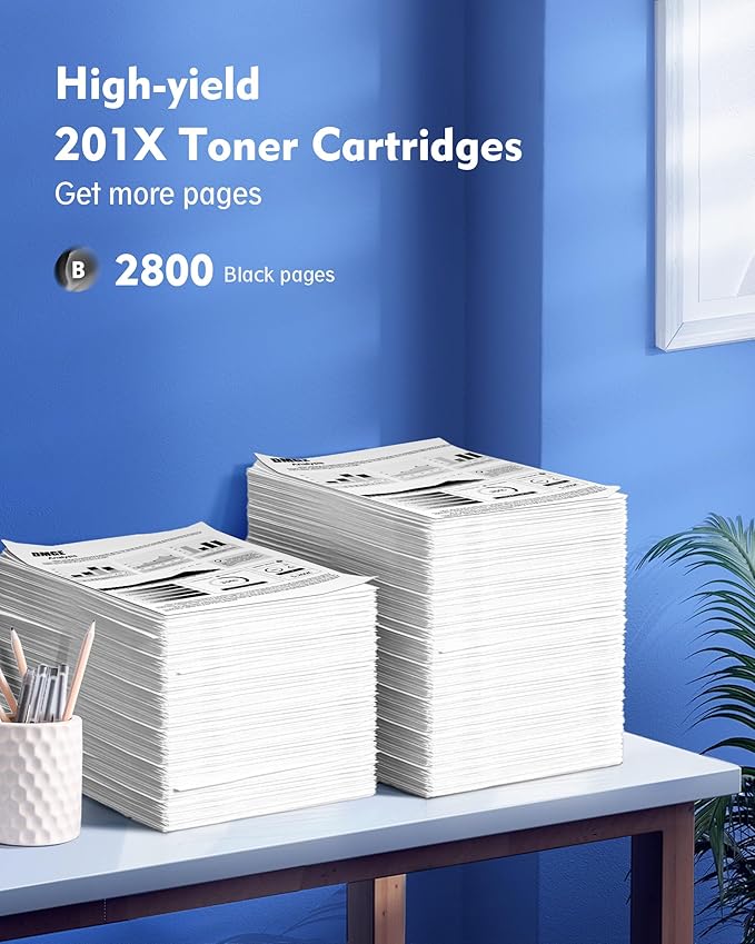 201X Black Toner Cartridge High Yeild Replacement for HP 201A 201X CF400X CF400A High Yield Comaptible with Color Laserjet Pro MFP M252dw M277c6 M277dw M277n M252n M277 Printer (2 Pack, Black)