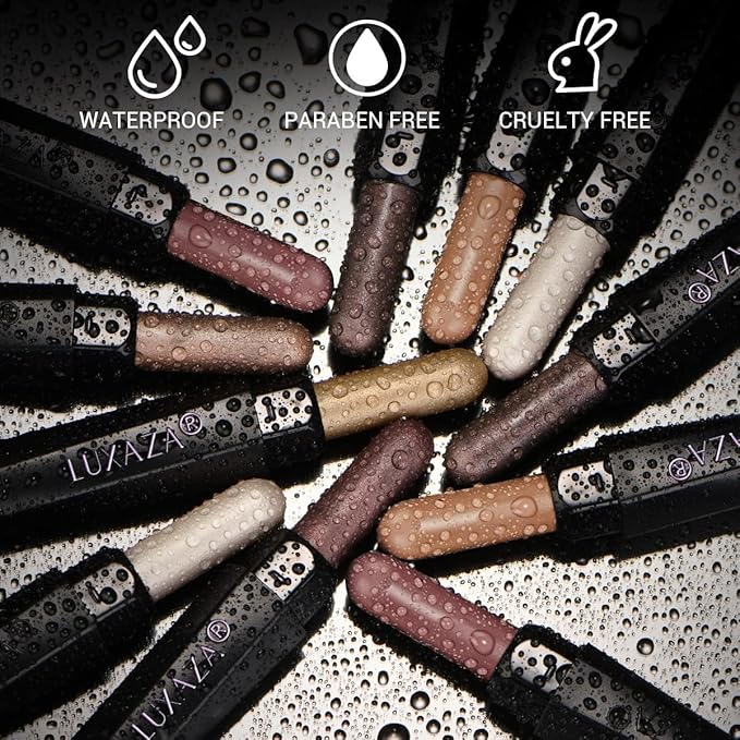 6PCS Eyeshadow Stick Makeup Sets, Smoky Brown Cream Eyeshadow Pen,Metallic And Matte Shimmer Eye Shadow Eye Brightener Stick Pencil Crayon, B02-Fall Brown