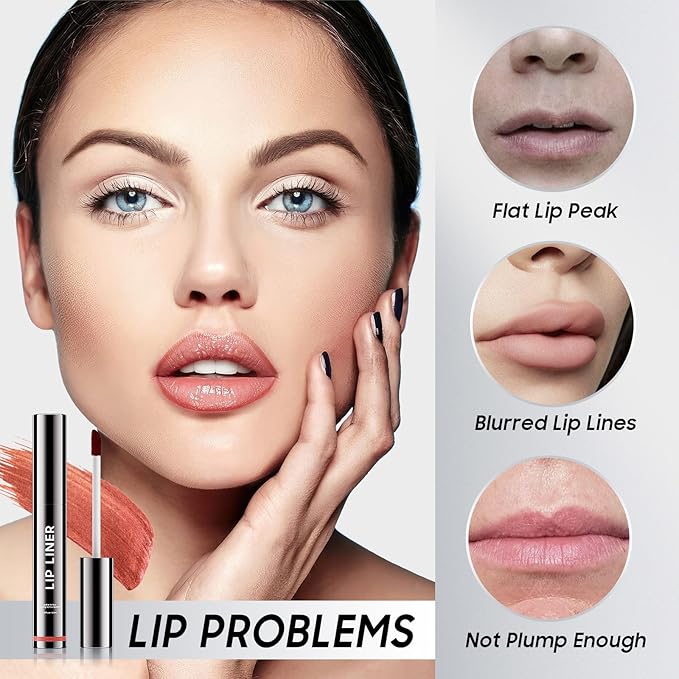 Peel Off Lip Liner Highly Pigmented - Lip Stain Long Lasting Waterproof for Women Girls, Lip Tint Stain Peel Non-Sticky & Smudge-Proof Easy to Use & Natural Finish (Rose)