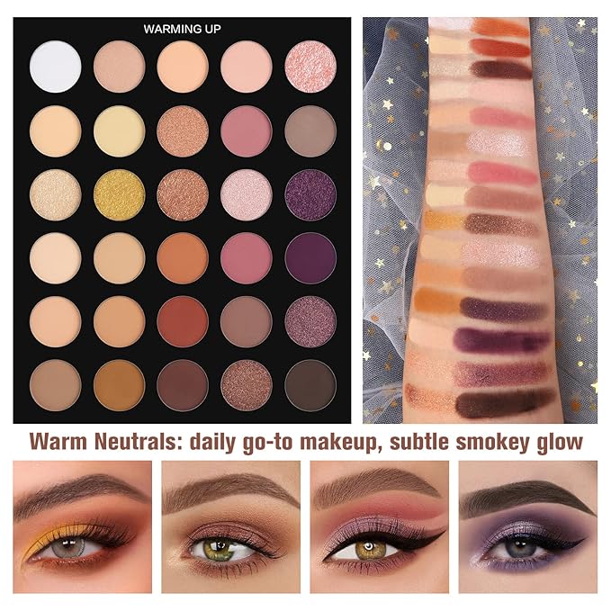 UCANBE Pretty All Set Eyeshadow Palette Pro 86 Colors Makeup Kit Matte Shimmer Eye Shadow Highlighters Contour Blush Powder All In One Makeup Pallet Holiday Christmas Valentine's Gift Set