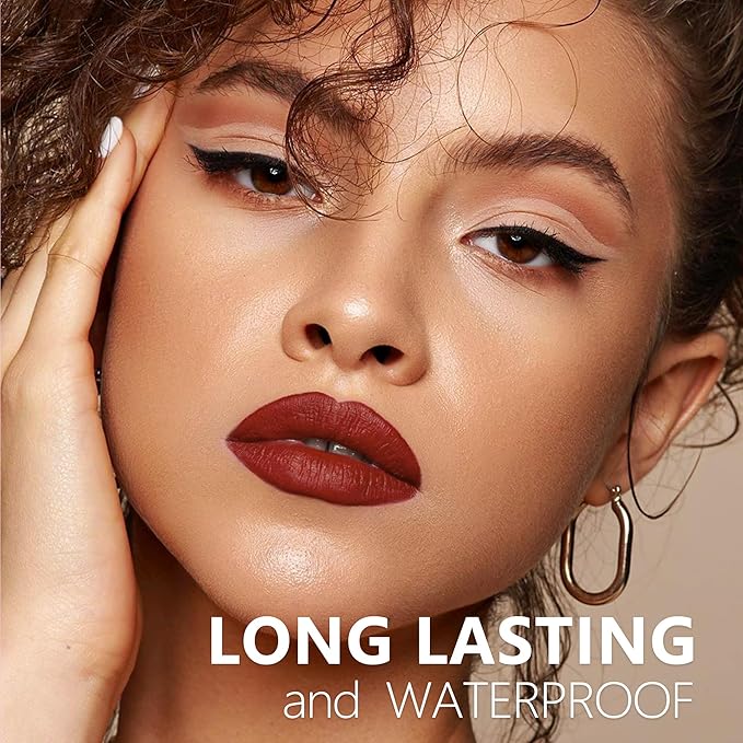 Berry Pink Red Lipstick 3Pc Long Lasting Lipsticks for Women Pigmented Smudgeproof Transferproof Vegan Cruelty Free Lip Color, A66/44/12