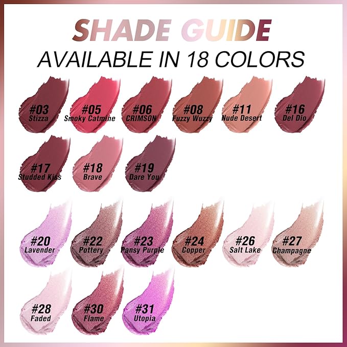 FOCALLURE Ultra Chic Lipstick,Rich Vitamin E Lip Crayon,Lightweight Color without Drying or Fading,Long Lasting Lips Makeup,#28 Faded
