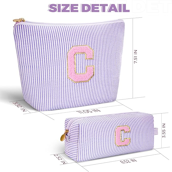 Customized Mothers Day Gifts - Birthday Gift for Mom,Gifts From Daughter,Mother in Law Gifts,Mama Gift Idea,Makeup Bag Set Cosmetic Bag - Lavender,C