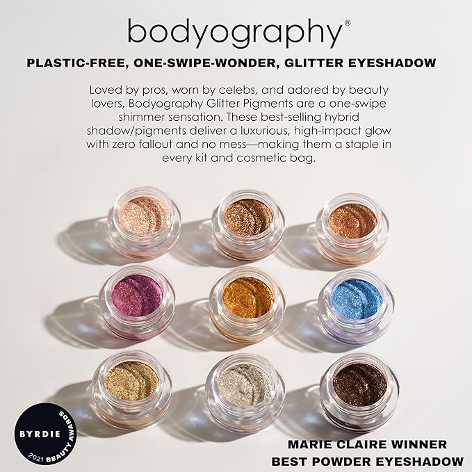 Bodyography Glitter Pigment - Stellar Rose Gold Copper for Women - 0.105 oz Eye Shadow