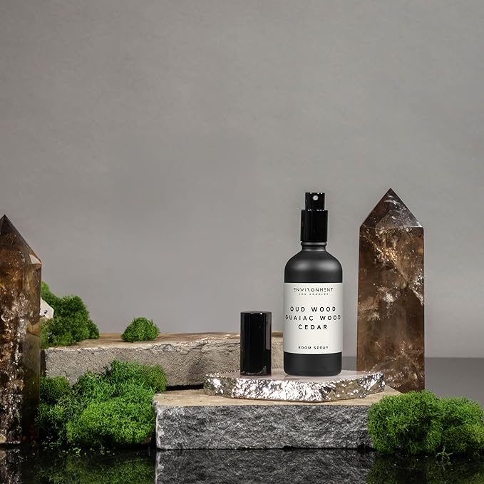 ENVIRONMENT Inspired by Designer TF Oud Wood Room Spray, 100ml Air Freshener (Oud Wood | Guaiac Wood | Cedar) Home Fragrance Accessories, Room Perfume, Room Deodorizer, Vegan & Cruelty-Free