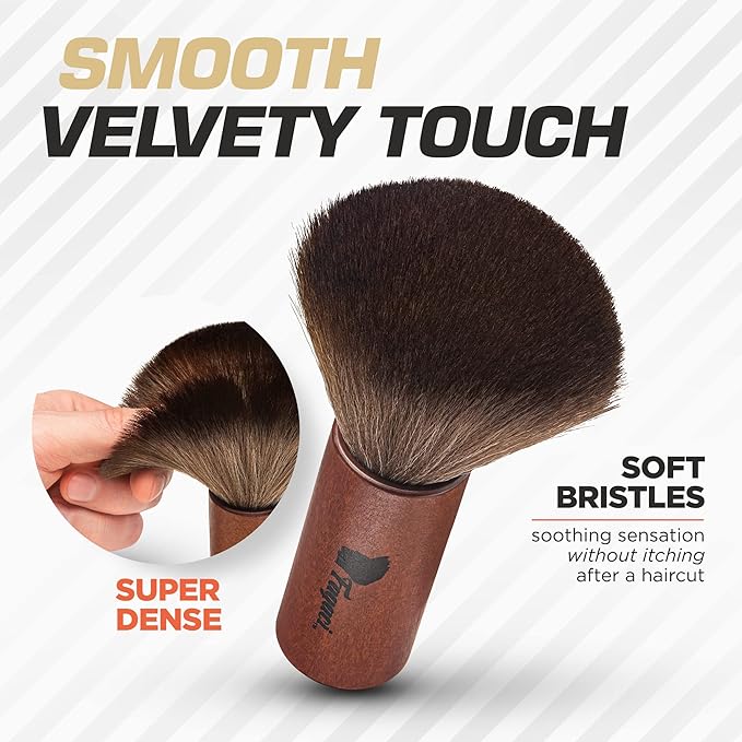 Fagaci Professional Men's Hair Trimmer & Barber Brush Neck Duster Set, Hair Trimmer Edger Zero Gap, Barber Neck Duster Brush for Hair Cutting, Cordless Hair Trimmer for Barber with Turbo Power