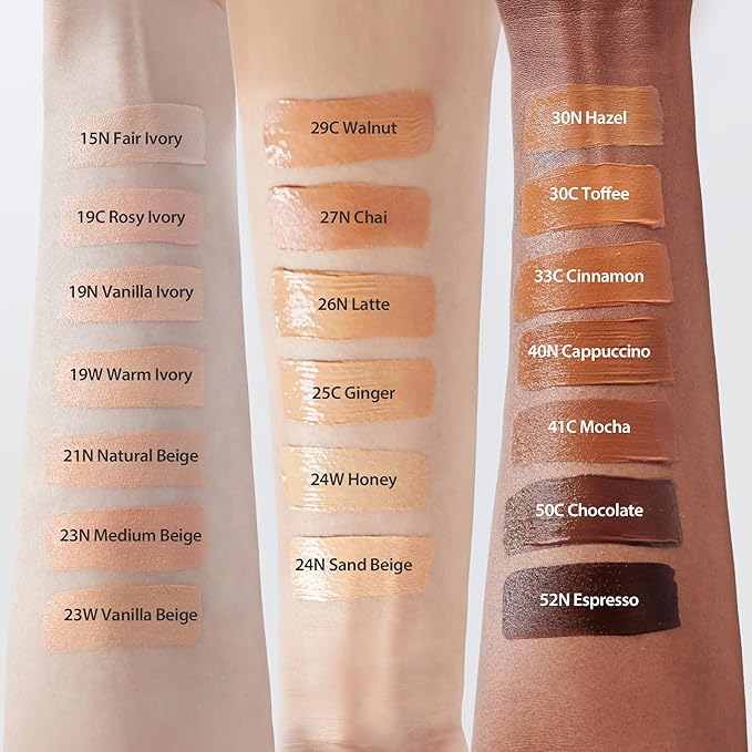 milktouch Cushion Foundation, 24H Flawless Skin, Radiant Shine, No Oxidation, Long-Lasting, Non-Creasing, 60% Hydrating Skincare Infused Korean, Stocking Stuffers, Christmas Gifts (26N Latte)