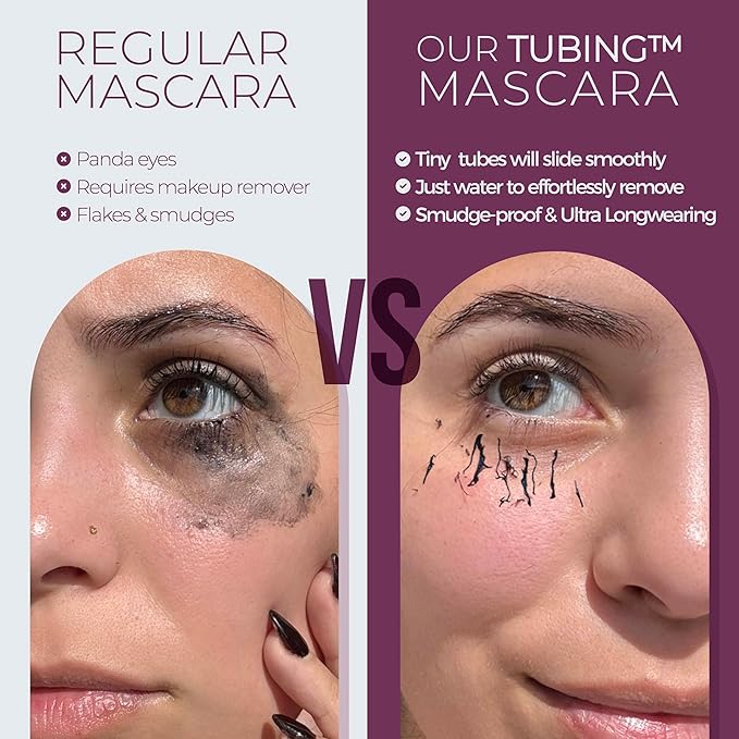 Blinc UltraVolume Tubing Mascara, Volumizing, Lengthening and Curling Mascara, Ultra-Longwearing Washable, Clean, Vegan and Cruelty-Free, 9mL / 0.30 Fl Oz (Dark Brown)