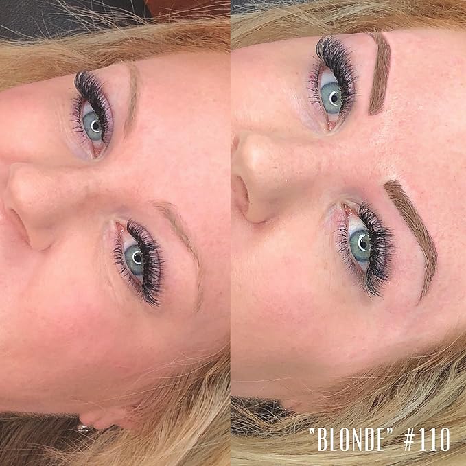 MADLUVV Professional Makeup Pigment for PMU Brow Artistry, Made in the USA, Vegan, Cruelty-free, Non-Toxic, Gel Consistency & High Retention - Blonde 110