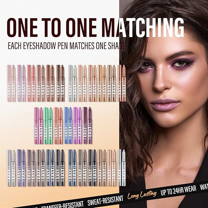 LANGMANNI Eyeshadow Stick, 6 PCS Waterproof Multi-Color Eyeshadow Pen Set, Creamy Long-Lasting Eye Makeup Kit, Natural & Shimmer Shades Contour Stick, Perfect Gifts For Women (#C)
