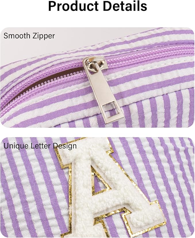 LETGO Bridesmaid Gifts for Wedding Day, Bridesmaid Gifts | Bridesmaid Proposal Gifts Unique Gifts | Preppy Makeup Bag 30th Birthday Gifts for Her | Makeup Organizer Bag Preppy Stuff