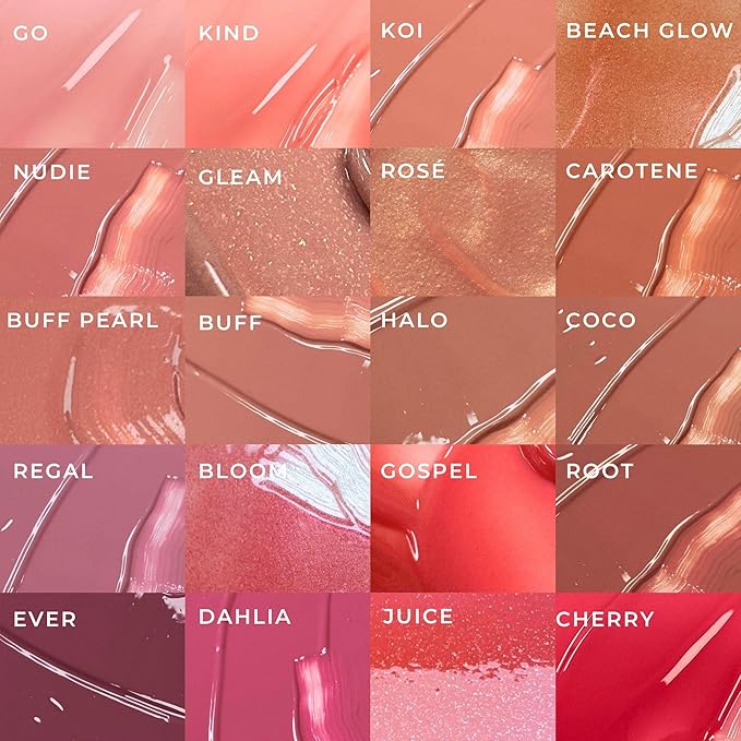 FITGLOW Beauty Lip Colour Serum | Hydrating Lip Gloss | Plumping Anti-Aging Lip Treatment | Natural Shine with Pomegranate Sterols & Collagen | Buildable Color for Dry Chapped Lips | Nudie - 10g