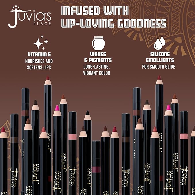 Juvia's Place Long Wear Lip Pencil – So Rare – Waterproof & Kiss-proof, Long Lasting Lip Liner, Smooth Makeup Application - Soft Matte Finish Base for Lipstick - 13 Hours of Wear for Everyday Use
