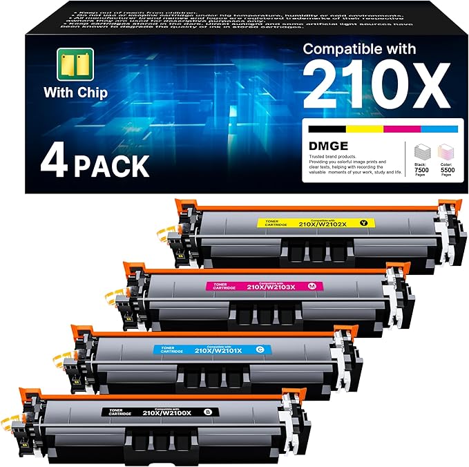 210X 210A Toner Cartridges 4 Pack - High Yield Replacement for HP 210X 210A,Works for HP Color Laserjet Pro MFP 4301fdw Wireless Printer,MFP Pro 4301fdn 4201dw 4201dn,Color Pro MFP 4301 4201 Printer