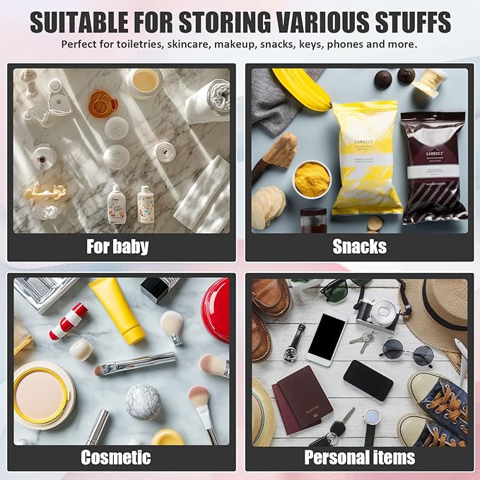 Chenille Letter Clear Makeup Bags Snacks Bag for Travel, Preppy Patch Nylon Cosmetic Pouch with Handles and Zipper, Waterproof Large Clear Travel Toiletry Purse Storage for Women White