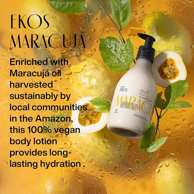 Natura – Passion Fruit Body Care Bundle – Maracujá Lotion, Body Oil & Hand Cream – Calming & Hydrating Vegan Skincare – 24H Moisturization – Brazilian Beauty Ritual for Soft, Glowing Skin