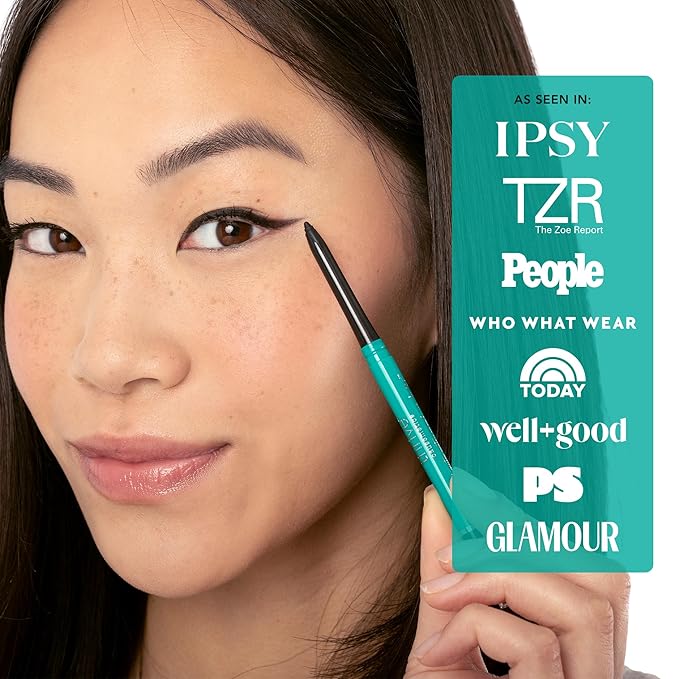 Thrive Causemetics Infinity Waterproof Eyeliner Pencil, Built In Sharpener & Smudge Tip, Long Lasting, Smudge Proof, Hyaluronic Acid & Shea Butter, Vegan & Cruelty Free, Talia (Navy Matte)