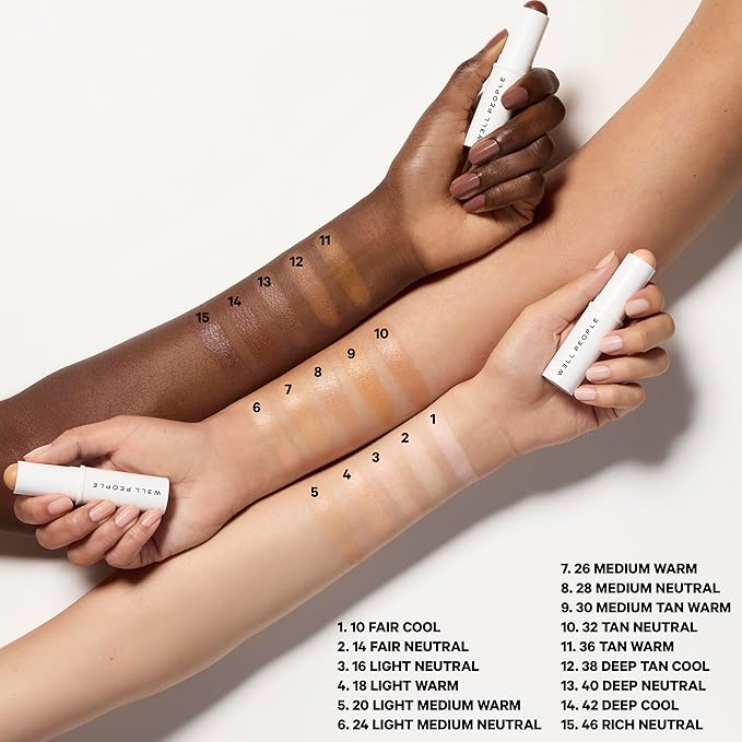 Well People Supernatural Complexion Stick Foundation + Concealer, Buildable, Light-to-Medium Coverage, Soft Matte Finish, Lightweight + Hydrating, Multi-Use, Vegan & Cruelty-Free, 26 Medium Warm