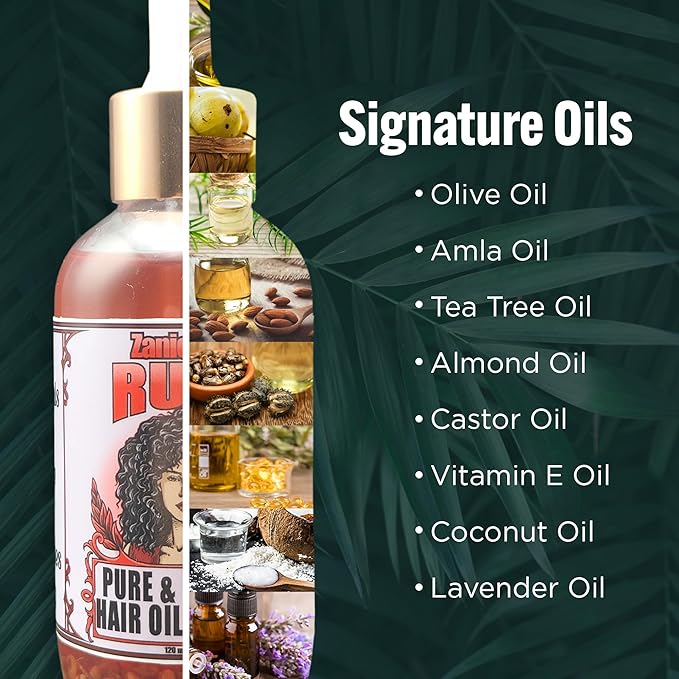 Ruby Hair Oil – Fenugreek Strengthening Serum for Dry, Damaged, Frizzy & Coarse Hair | Anti-Hair Fall | Anti-Hair Loss Hair Growth Oil Treatment | All-Natural | 4 Ounce
